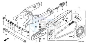 CB600FA3A Australia - (U / ABS ST) drawing SWINGARM