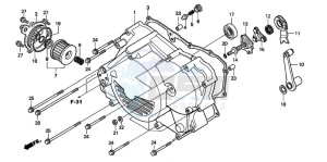 TRX450FM drawing FRONT CRANKCASE COVER (TRX450FM)