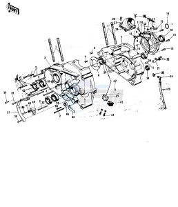 F9 (B-C) 350 drawing CRANKCASE -- 74-75 F9-B_F9-C 350- -