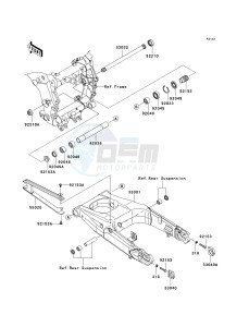 ZX 1400 A [NINJA ZX-14] (A6F-A7FA) A6F drawing SWINGARM