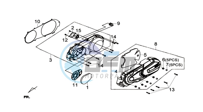 CRANKCASE COVER LEFT