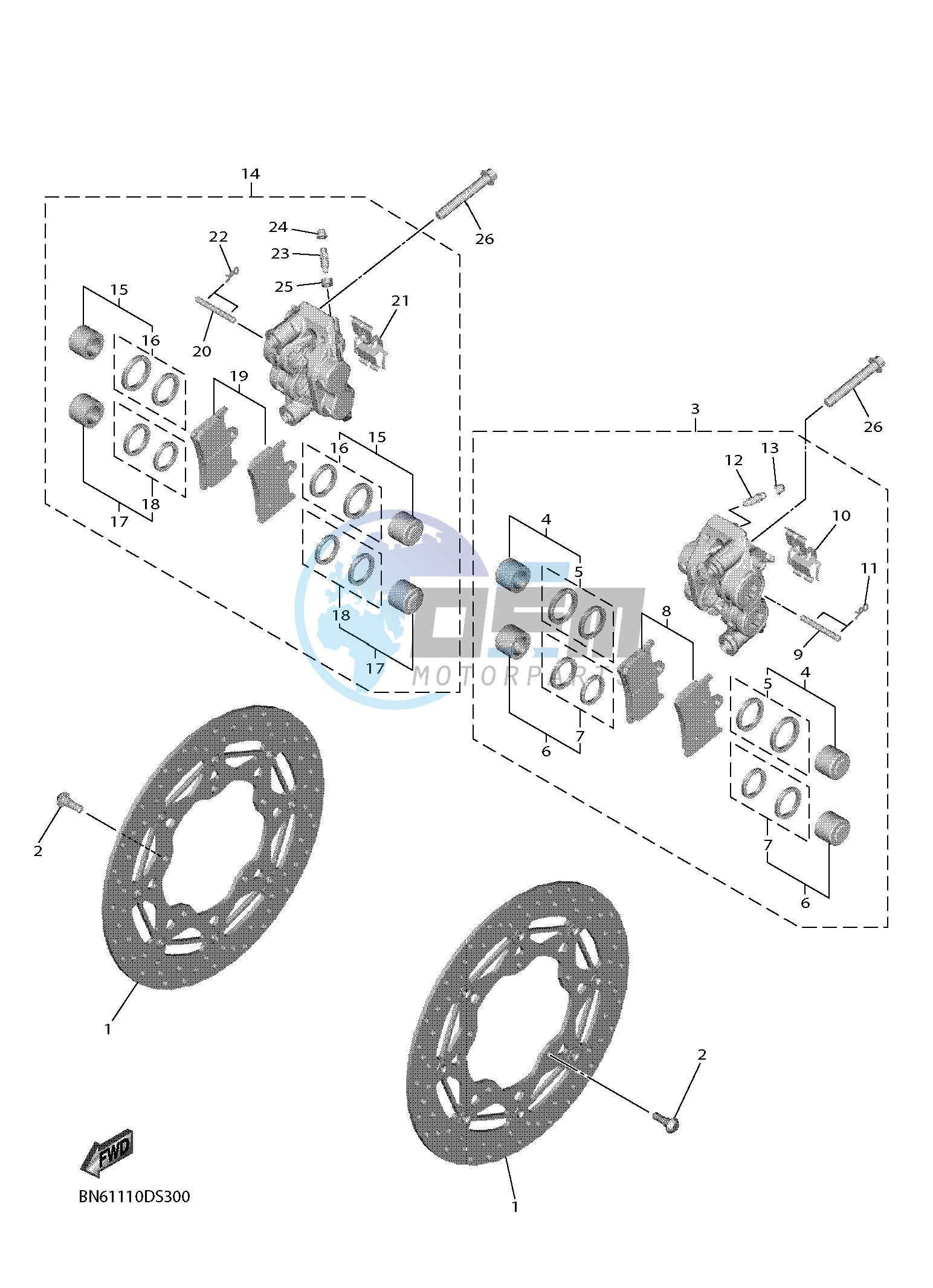 FRONT BRAKE CALIPER