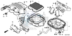 VFR1200XDLF CrossTourer - VFR1200X Dual Clutch 2ED - (2ED) drawing AIR CLEANER