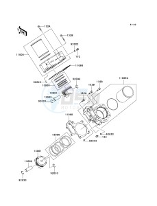 KVF 650 B [PRAIRIE 650 4X4 ADVANTAGE CLASSIC] (B1) [PRAIRIE 650 4X4 ADVANTAGE CLASSIC] drawing CYLINDER_PISTON-- S- -