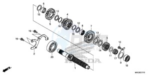 CMX500AH UK - (E) drawing TRANSMISSION (MAINSHAFT)