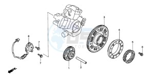 XL1000V VARADERO drawing PULSE GENERATOR/ STARTING CLUTCH