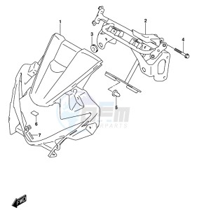 GSX-250RA drawing HEADLAMP HOUSING