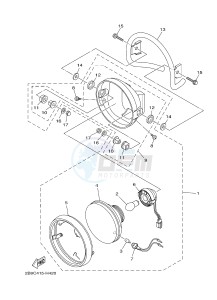 YBR125EGS (43BB) drawing HEADLIGHT