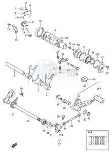 GSX600F (E2) Katana drawing GEAR SHIFTING