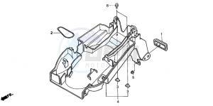 CB600F CB600F drawing REAR FENDER (CB600F2/F22)