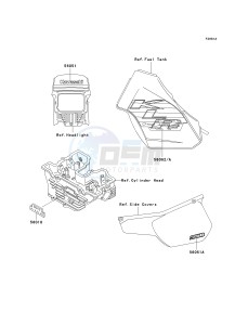 KL 250 D [KLR250] (D15-D19) [KLR250] drawing DECALS-- KL250-D16- -