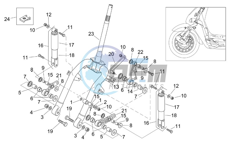 Front shock absorber