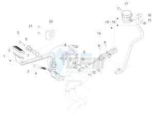 Audace 1400 USA-CND 1380 drawing Rear master cylinder