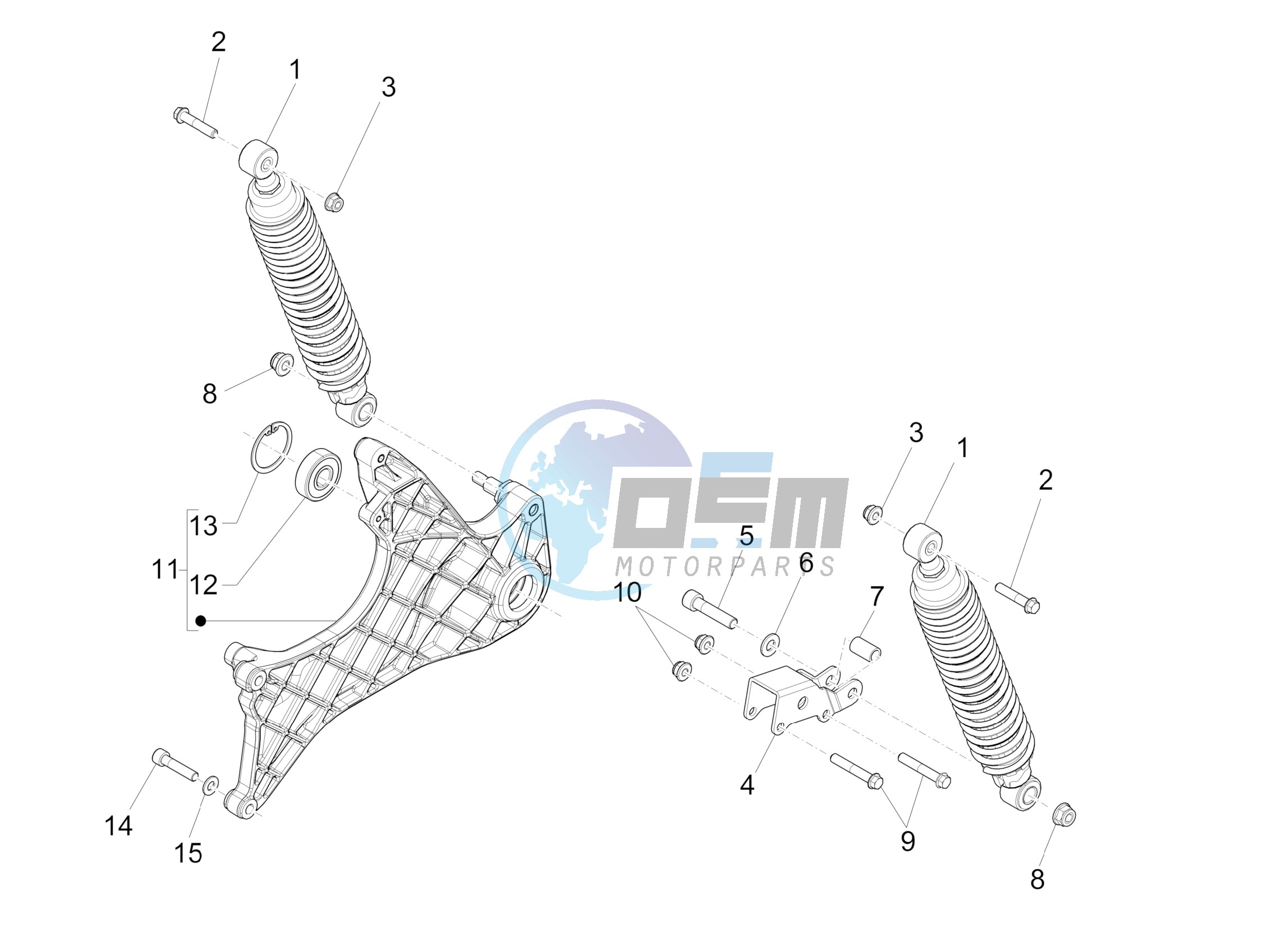 Rear suspension - Shock absorbers