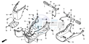 PES150R 125 drawing FLOOR STEP/PILLION STEP