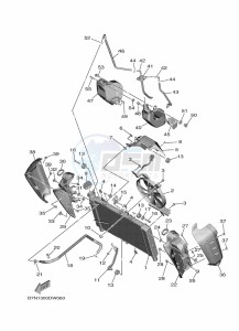 MT-09 MTN890 (B7N7) drawing RADIATOR & HOSE