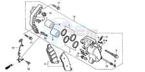 VT750DC SHADOW SPIRIT drawing FRONT BRAKE CALIPER