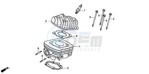 SFX50S drawing CYLINDER/CYLINDER HEAD