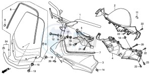 FES125 S-WING drawing HANDLE PIPE/HANDLE COVER (FES1253-5)(FES1503-5)