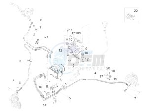 V7 II Stone ABS 750 USA-CND drawing ABS Brake system