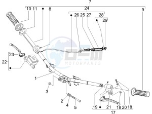 LX 125 4T E3 UK drawing Handlebars - Master cil