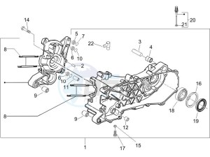 NRG 50 power Pure jet drawing Crankcase