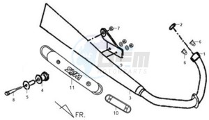 XS-125-K drawing EXHAUST