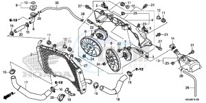 VFR1200XDE CrossTourer - VFR1200X Dual Clutch 2ED - (2ED) drawing RADIATOR