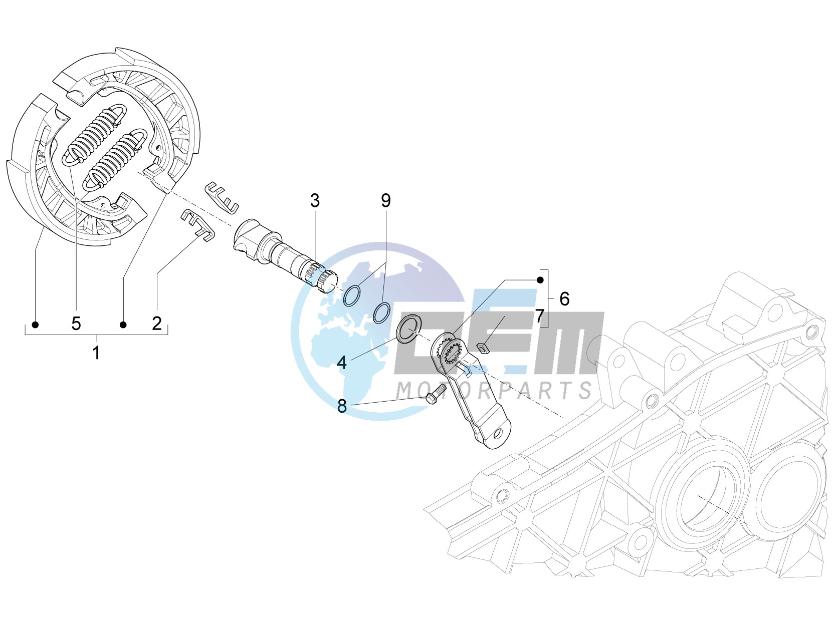 Rear brake - Brake jaw