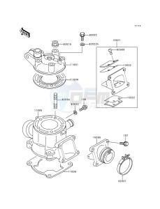 KX 80 R [KX80] (R6-R7) [KX80] drawing CYLINDER HEAD_CYLINDER