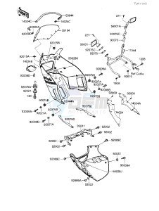 ZX 600 B [NINJA 600RX] (B1) [NINJA 600RX] drawing FAIRING