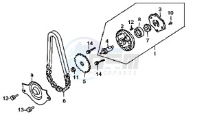 SUPER DUKE 125 drawing OILPUMP