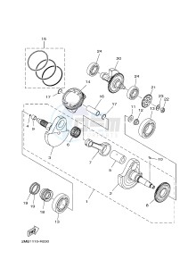 YXE700 YXE70WPAJ WOLVERINE R (B3D2) drawing CRANKSHAFT & PISTON