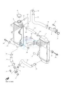 YZ250F (1SM5 1SM6 1SM7 1SM8) drawing RADIATOR & HOSE