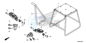 CRF250RF CRF250R Europe Direct - (ED) drawing STAND/ STEP