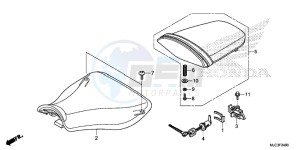 CBR600RAD CBR600RR ABS UK - (E) drawing SEAT