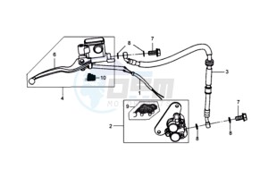 RED DEVIL 50 L6 drawing BRAKE CALIPER FOR / BRAKE LEVER / BRAKE LINES