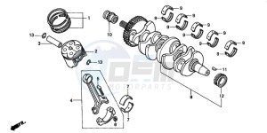 CB600F2 CB600F drawing CRANKSHAFT/PISTON