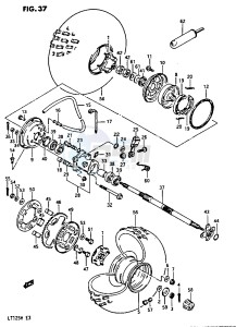 LT125 (E3) drawing REAR WHEEL