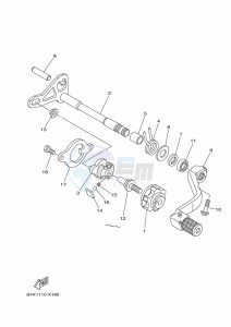 YZ125 (B4XN) drawing SHIFT SHAFT