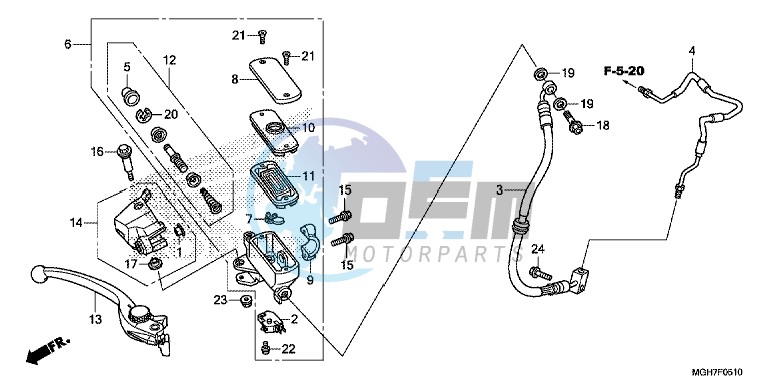 FR. BRAKE MASTER CYLINDER