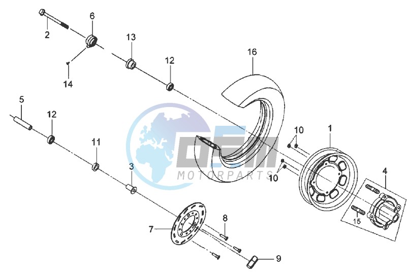 FRONT WHEEL / BRAKE DISC