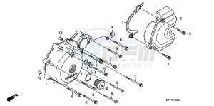 XL700VB drawing LEFT CRANKCASE COVER