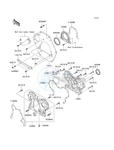 KAF 950 G [MULE 4010 TRANS4X4 DIESEL] (G9F-GAF) GAF drawing ENGINE COVER-- S- -