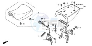 CB250 drawing SINGLE SEAT/SINGLE SEAT C OWL