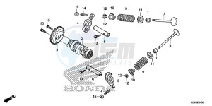 SH125ASG SH125D UK - (E) drawing CAMSHAFT/ VALVE