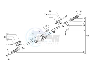 Beverly 250 (USA) USA drawing Handlebars - Master cilinder