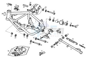 SENDA R - 50 cc drawing FRAME-CENTRAL STAND