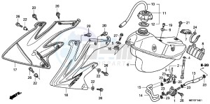 CRF450XD CRF450X Europe Direct - (ED) drawing FUEL TANK (CRF450X8,9,B,C,D)