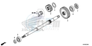 TRX500FM1F TRX500FM Europe Direct - (ED) drawing FINAL SHAFT